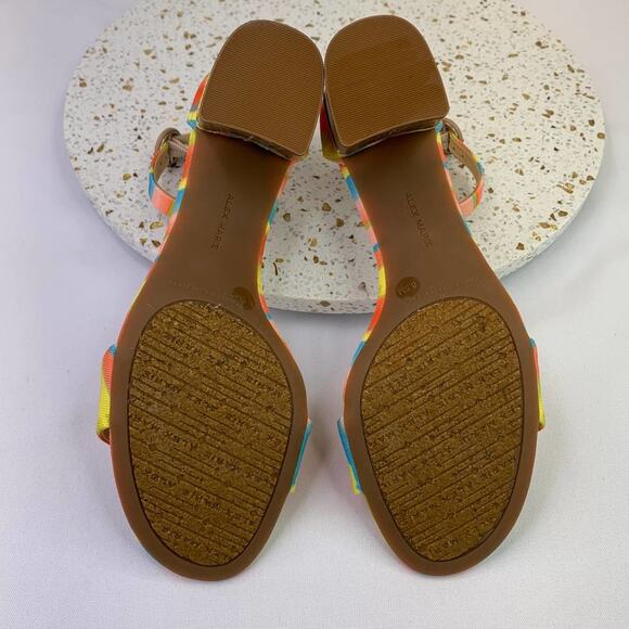 Alex Marie Deltan Style Cork Insert Block Heels Women's size 8.5, melon - Picture 11 of 14